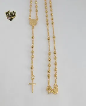 (1-3313-2) Gold Laminate - 2.5mm Benedict Rosary Necklace - 18 - BGF.