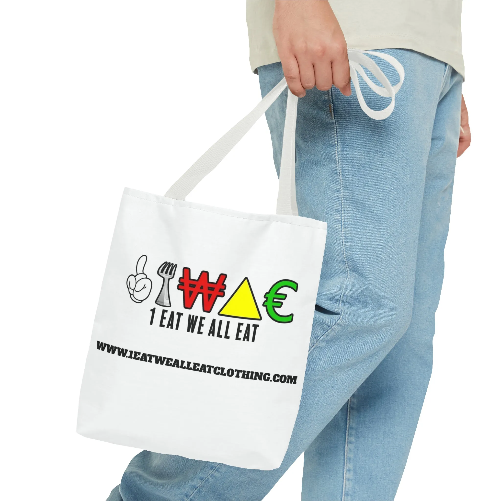 1 Eat We All Eat Unisex Tote Bag (AOP)