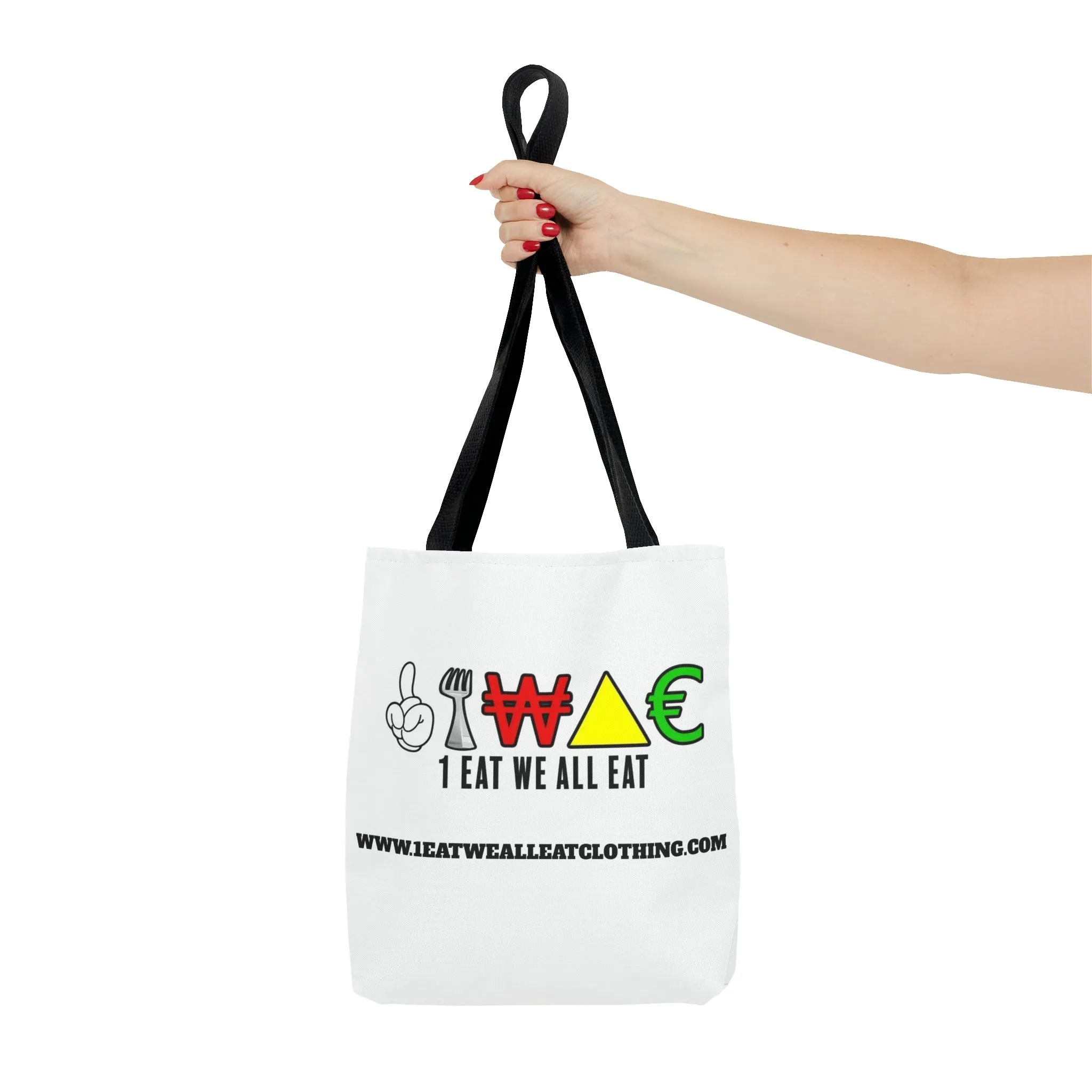 1 Eat We All Eat Unisex Tote Bag (AOP)