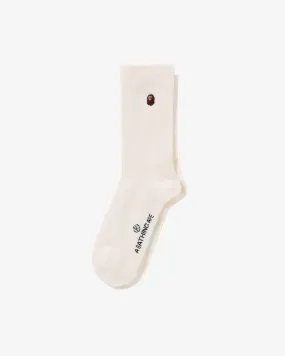 Ape Head One Point Socks White