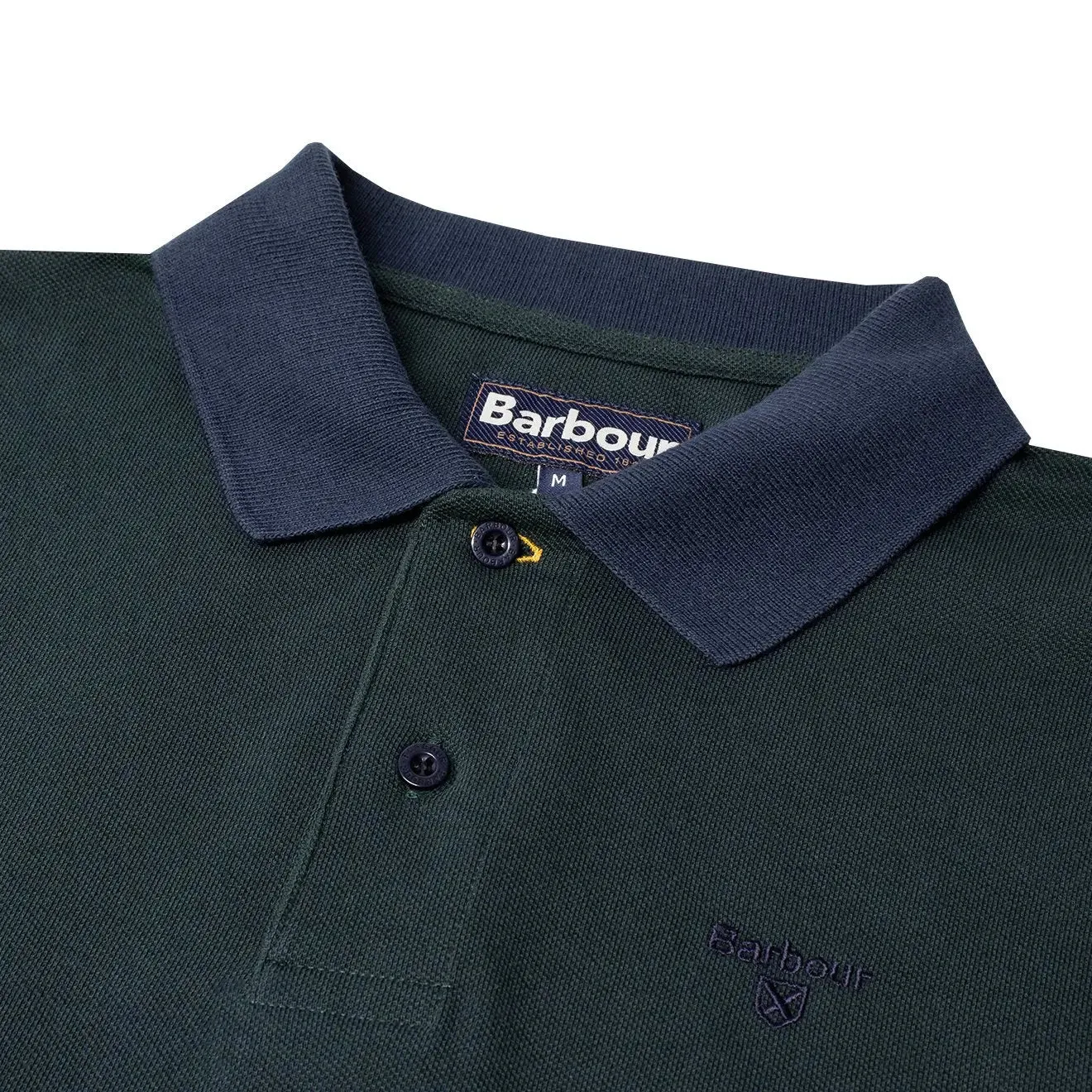 Barbour Sports Polo Mix Dark Seaweed