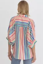 Blake Balloon Sleeve Striped Top