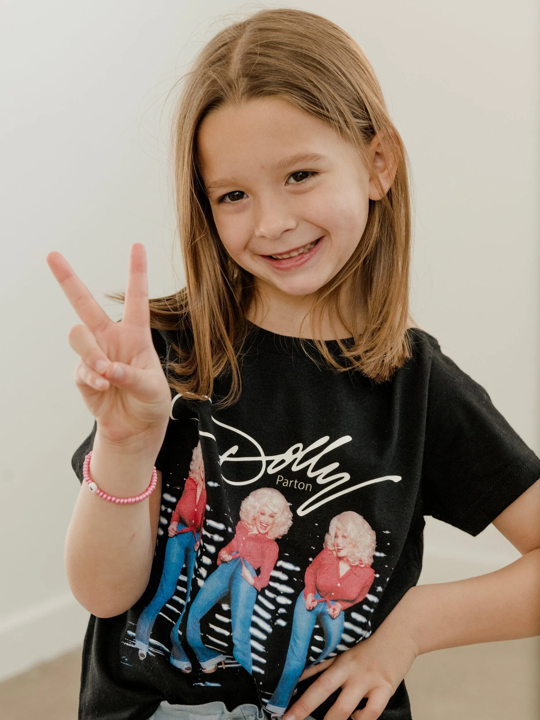 Children's Dolly Parton Triple Threat Black Tee