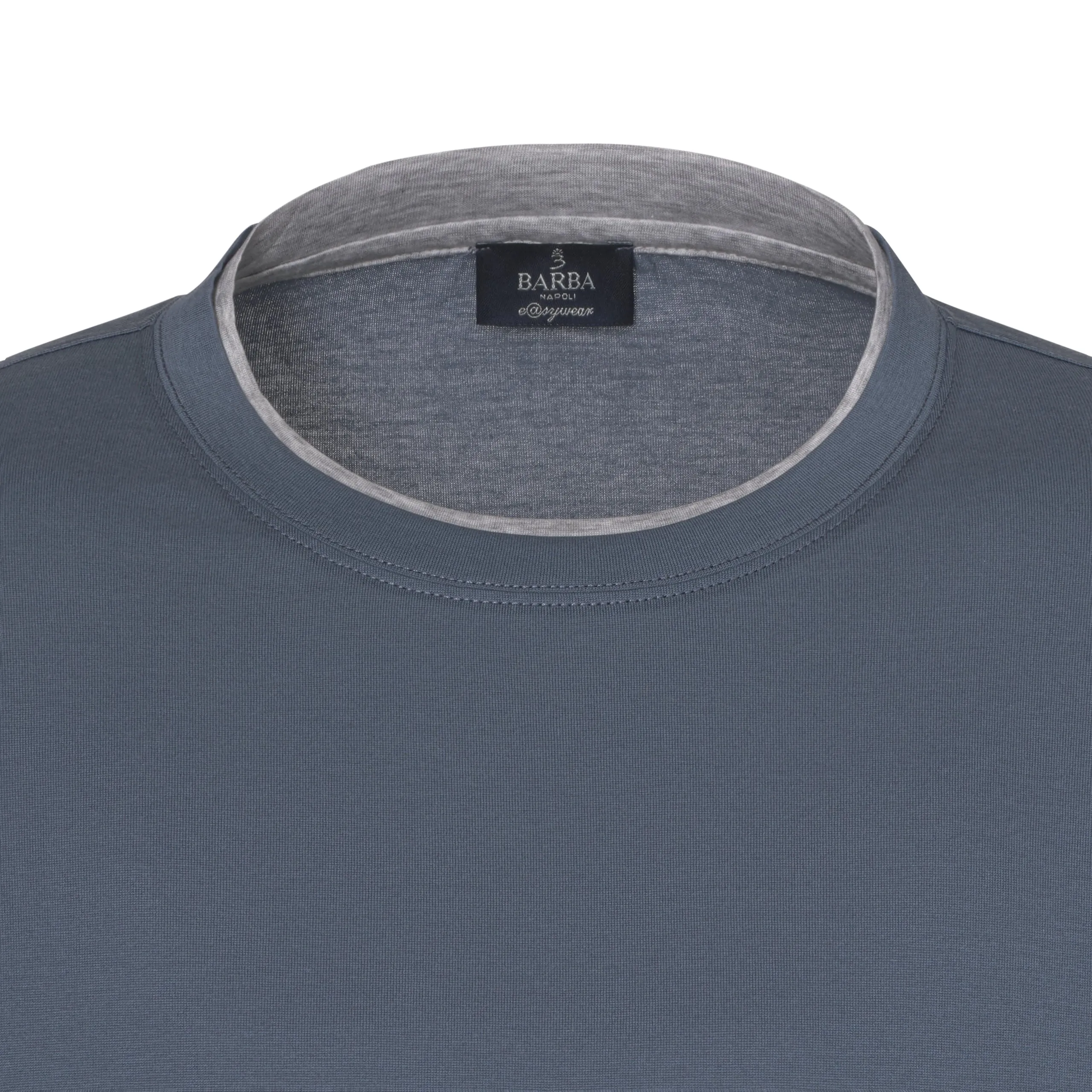 Cotton Crew-Neck T-Shirt in Blue