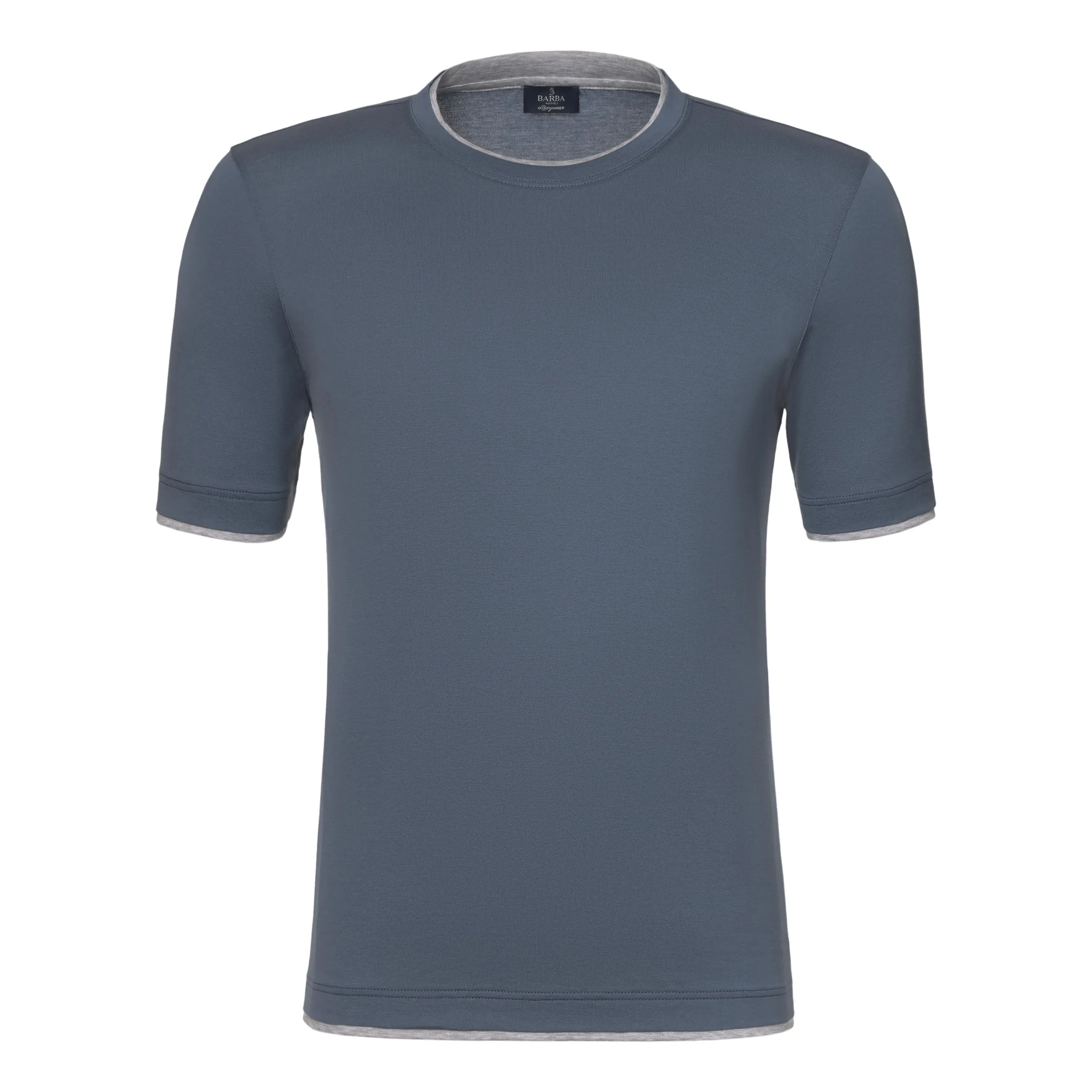 Cotton Crew-Neck T-Shirt in Blue