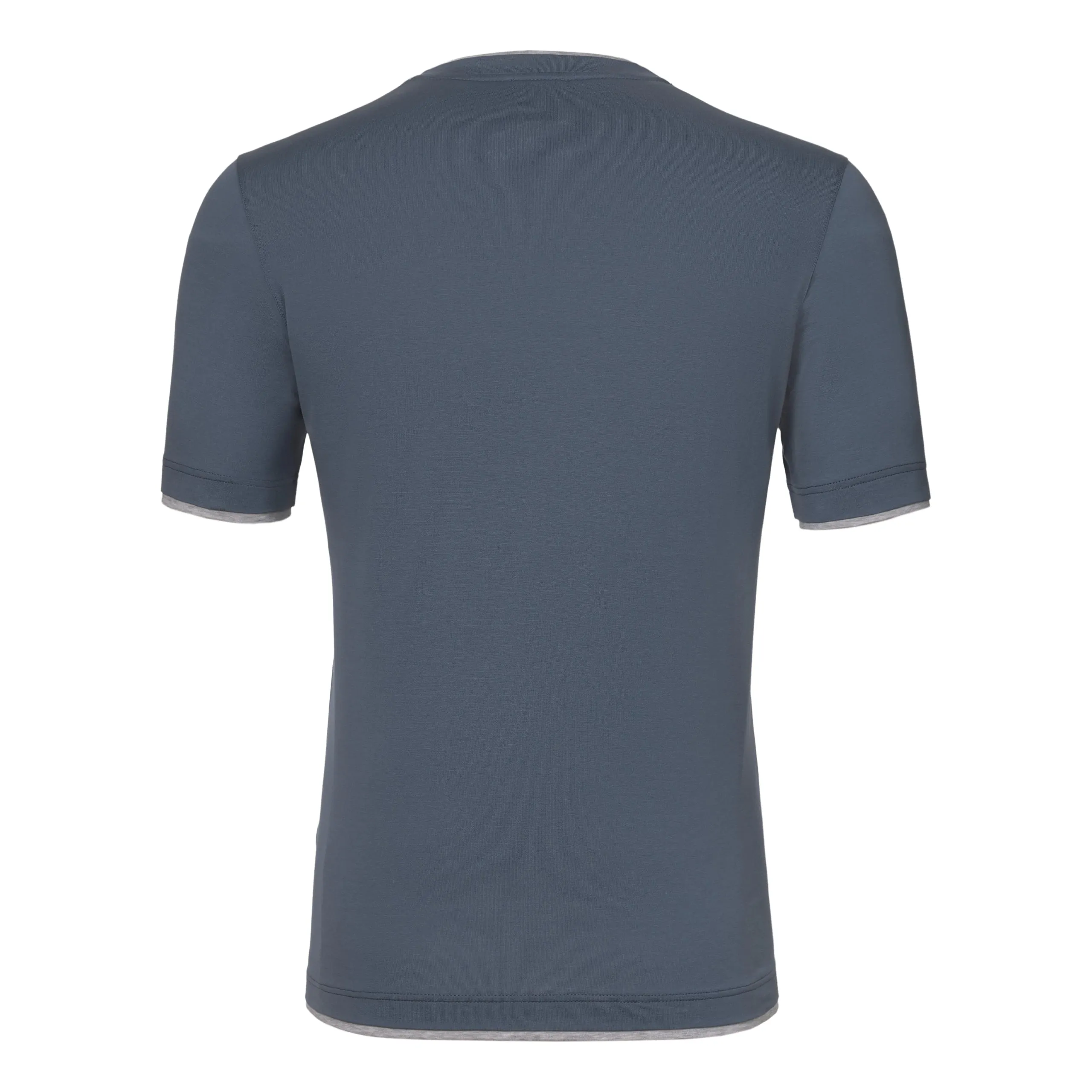 Cotton Crew-Neck T-Shirt in Blue