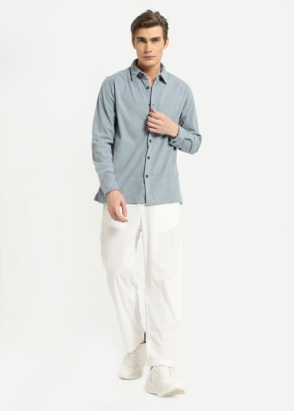 Dapper Blue Corduroy Shirt