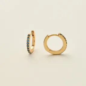 December Birthstone Hoop Earrings