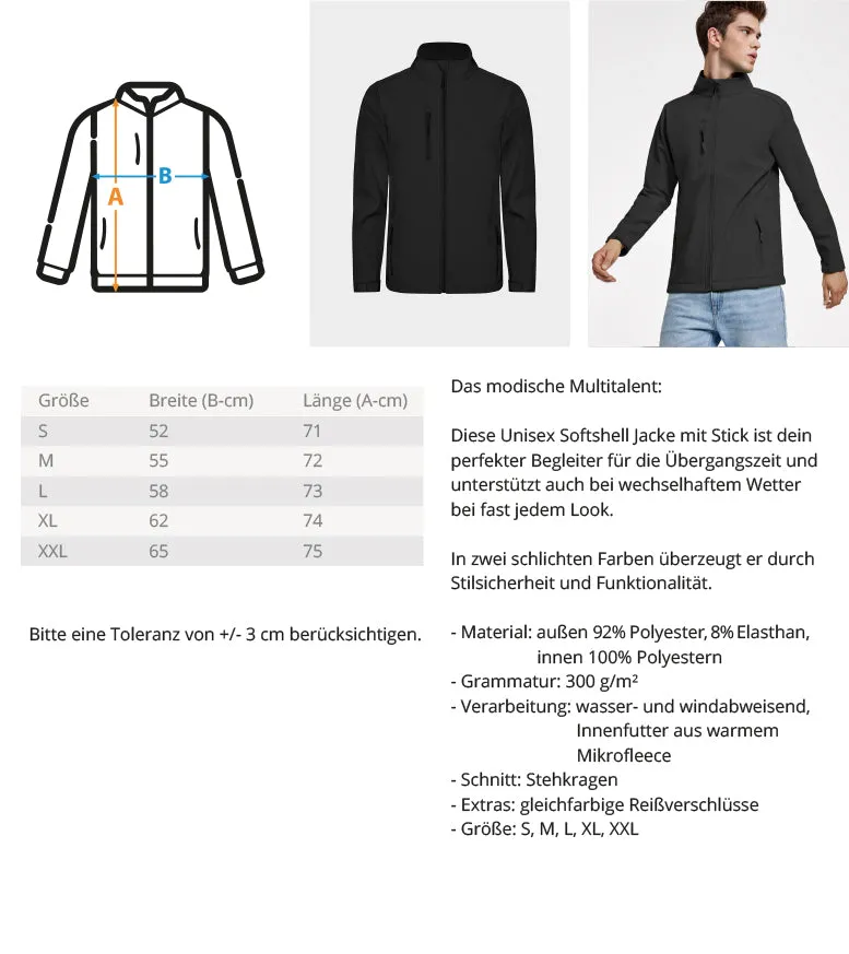 Ene Mene Muh! Kühe  - Unisex Softshell Jacke mit Stick