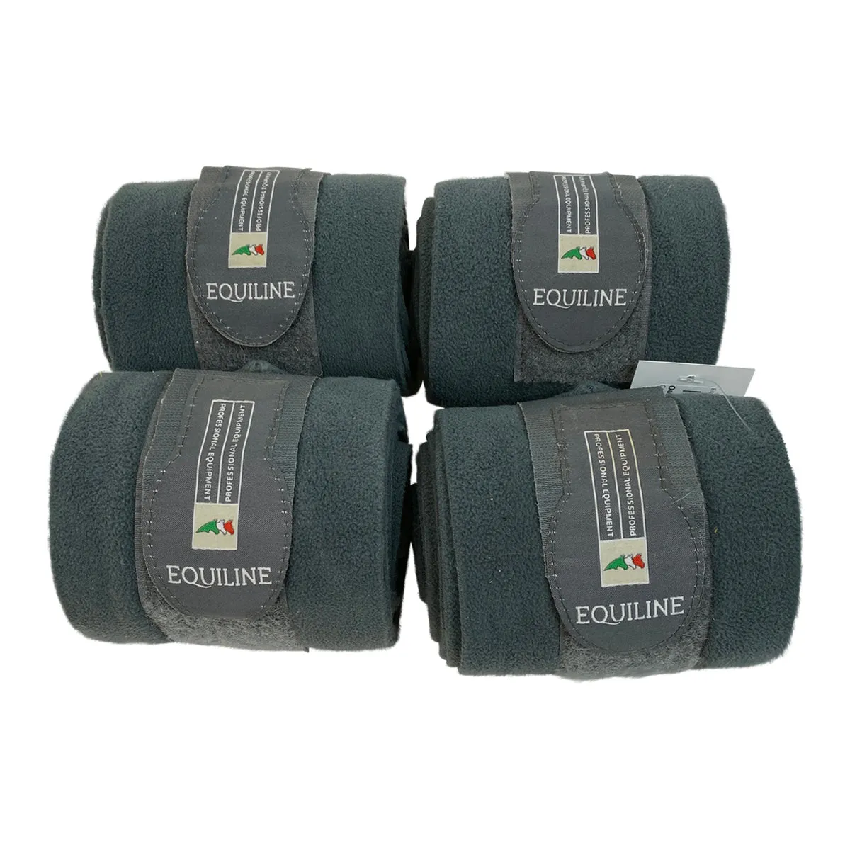 Equiline Fleece Polo Wraps in Grey - Full