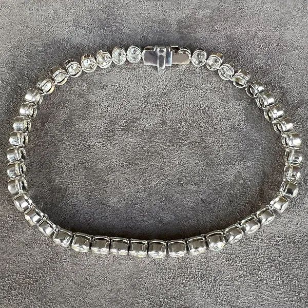 Estate Diamond Bezel Tennis Bracelet