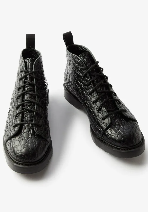 Fred Perry X George Cox Monkey Boot Embossed Leather