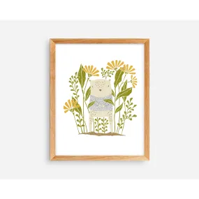 Garden Bear Print