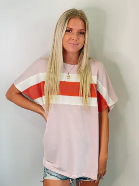 Hannah Color Block Terry Tee