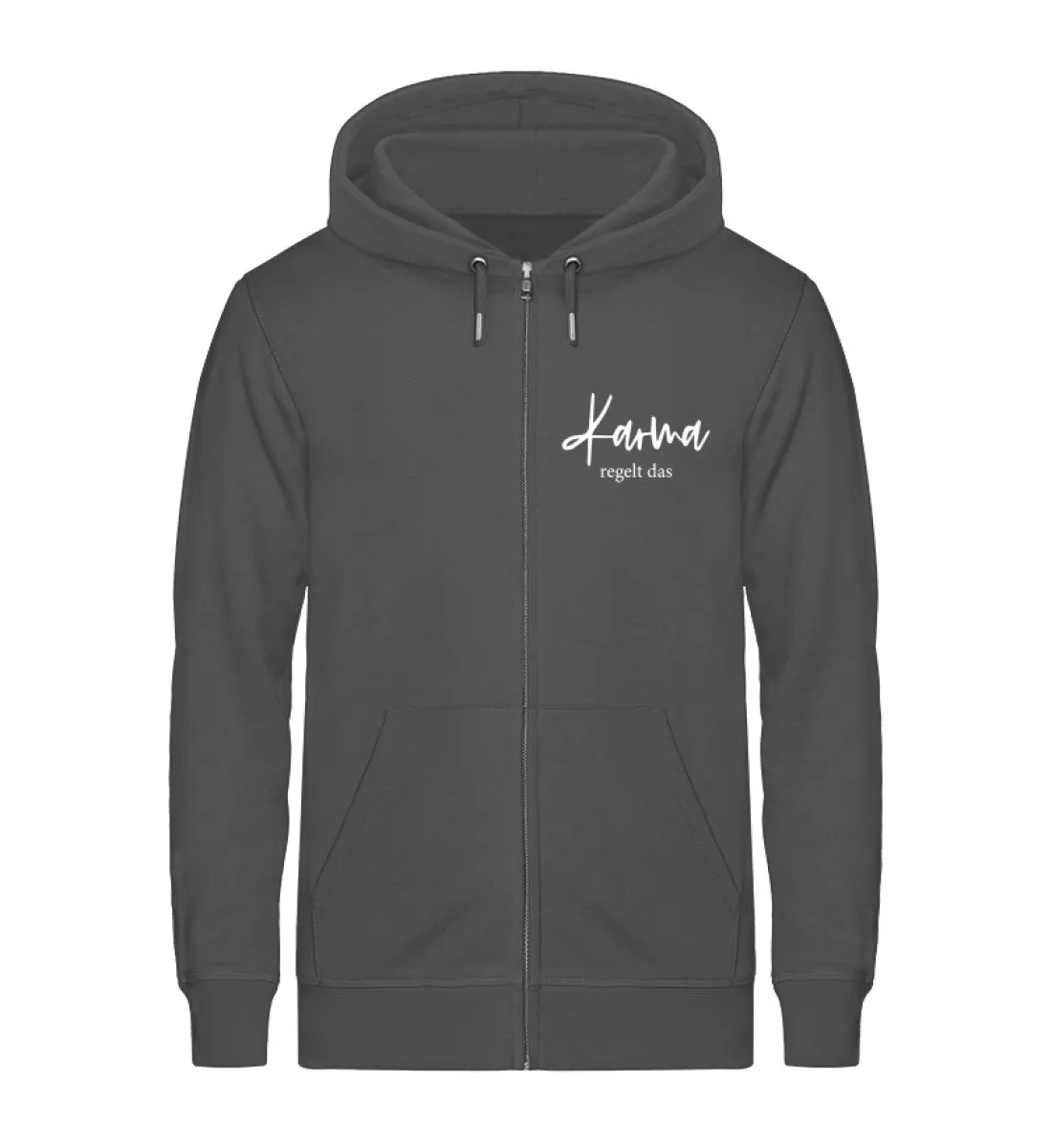 Karma regelt das Bio Zip Hoodie Unisex