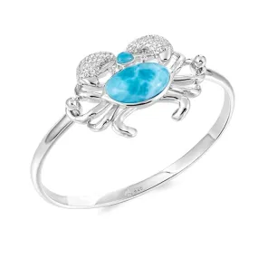 Larimar Blue Crab's Treasure Converta Bangle