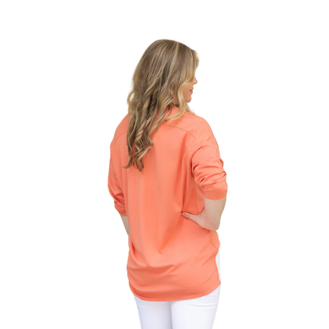 Lior 3/4 Sleeve Zelda V Neck Center Seam - (ten colors)