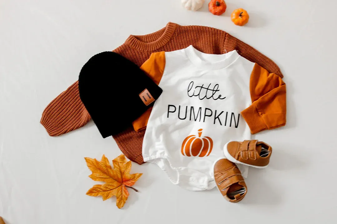 Little Pumpkin Sweatshirt Romper