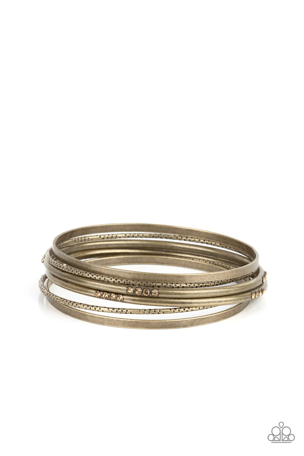 Lock, STACK, and Barrel - Brass Bracelet