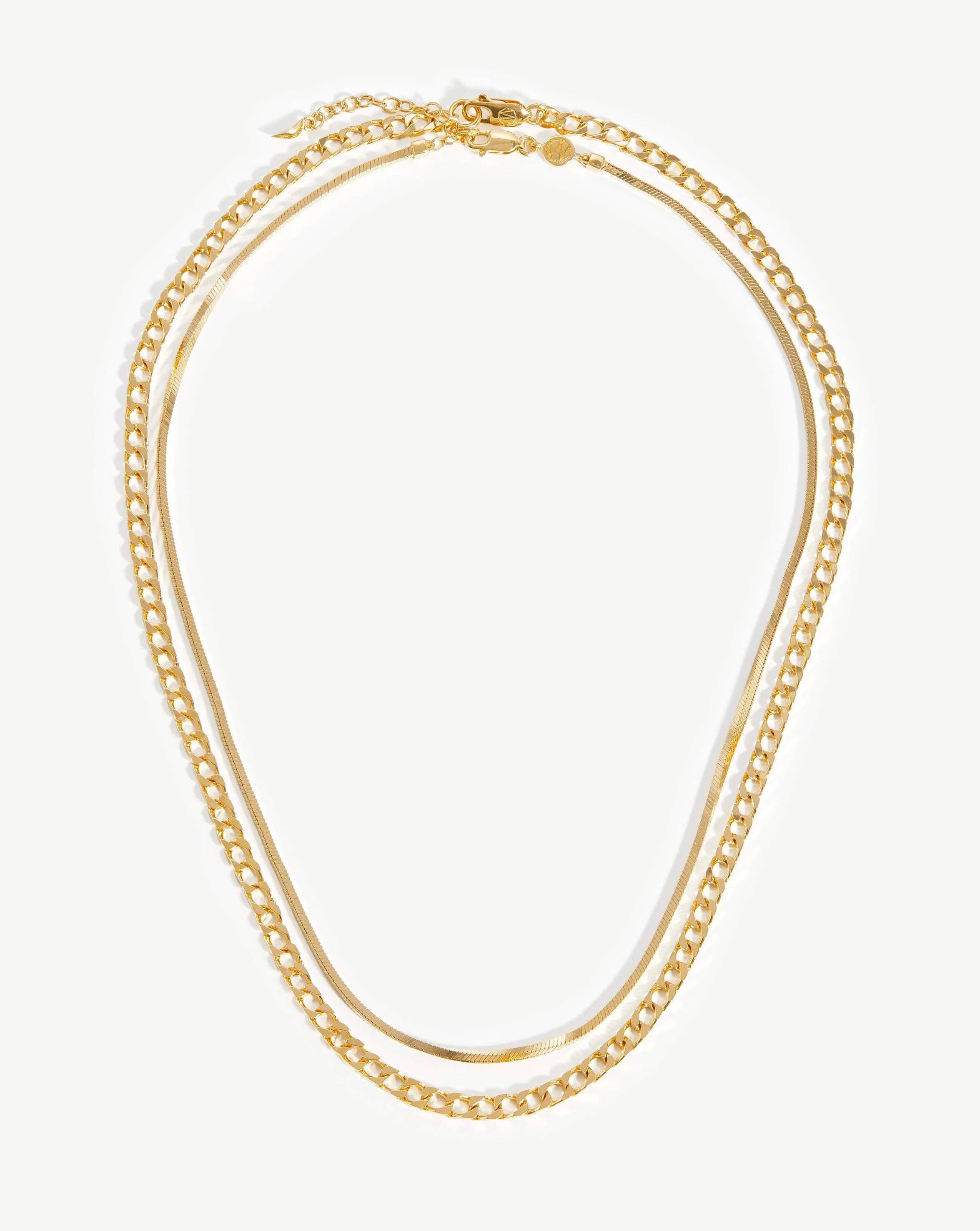 Lucy Williams Snake Chain Necklace Set | 18ct Gold Plated Vermeil