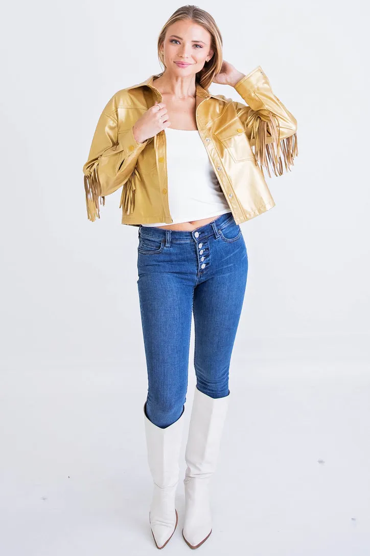 Metallic Fringe Jacket