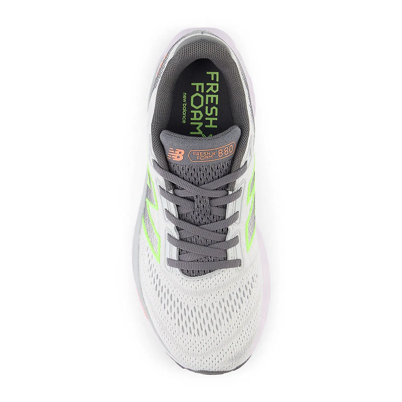 New Balance Fresh Foam X 880 v14 (Womens) - Grey matter with taro and bleached lime glo