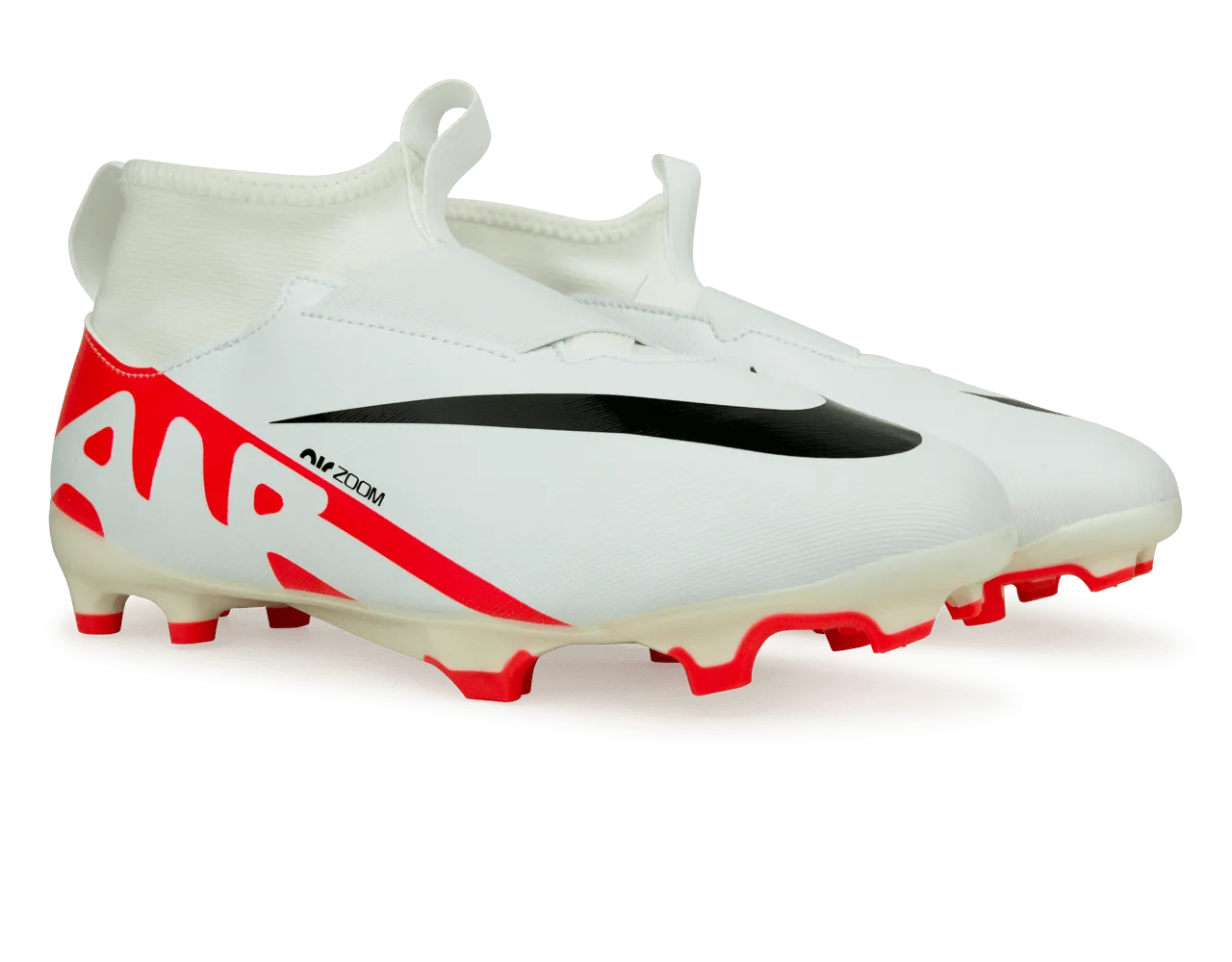 Nike Kids Zoom Mercurial Superfly 9 Academy FG/MG White/Red