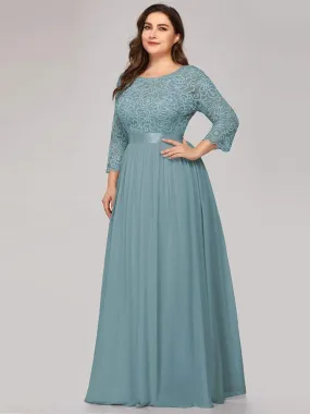 Plus Size Long Dress with Half Sleeve Size 24 Style 12074