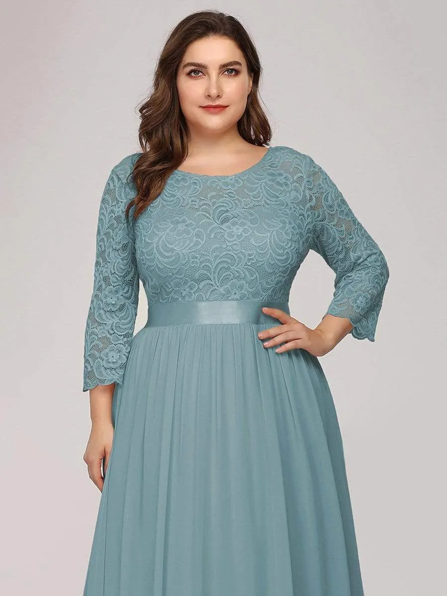 Plus Size Long Dress with Half Sleeve Size 24 Style 12074