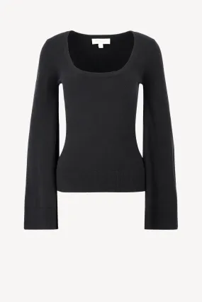 Pullover Bell Sleeve in Schwarz