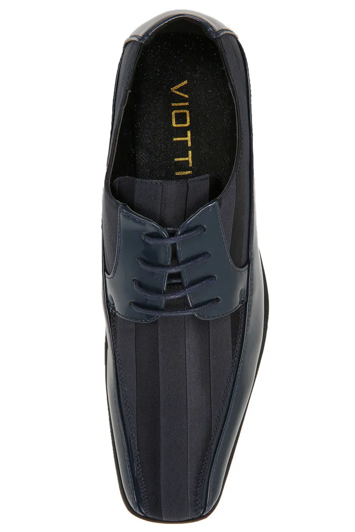 "179" Navy Striped Tuxedo Shoes