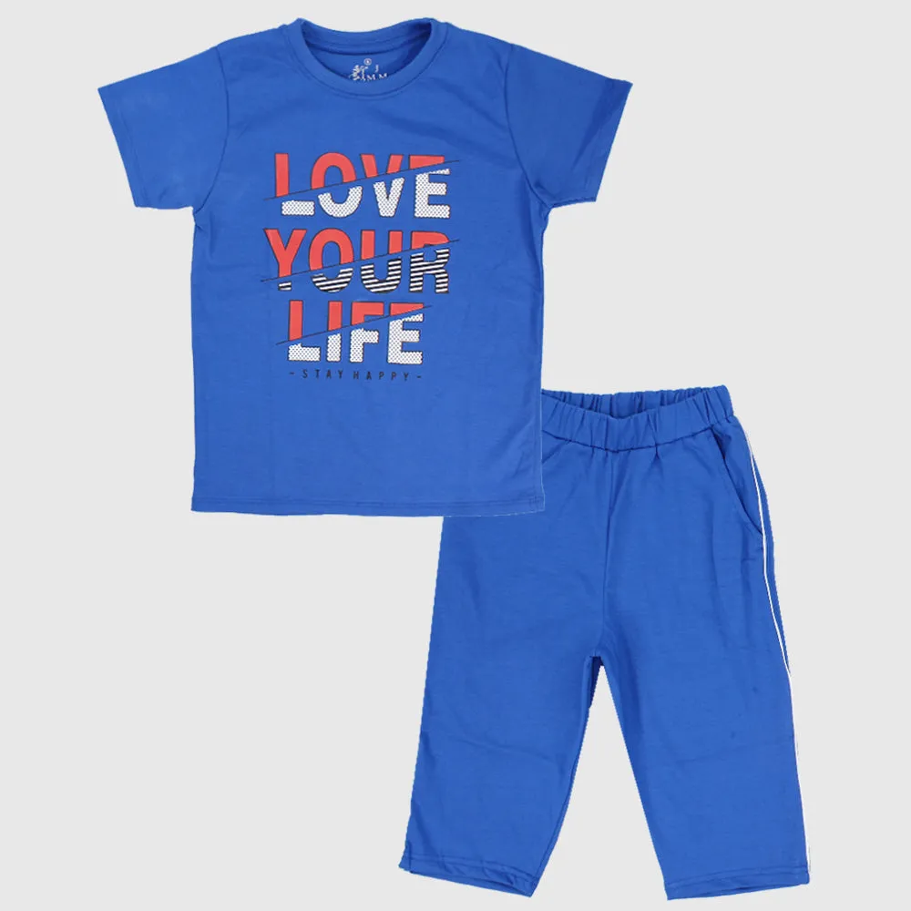 "Love Your Life" Short-Sleeved Pajama