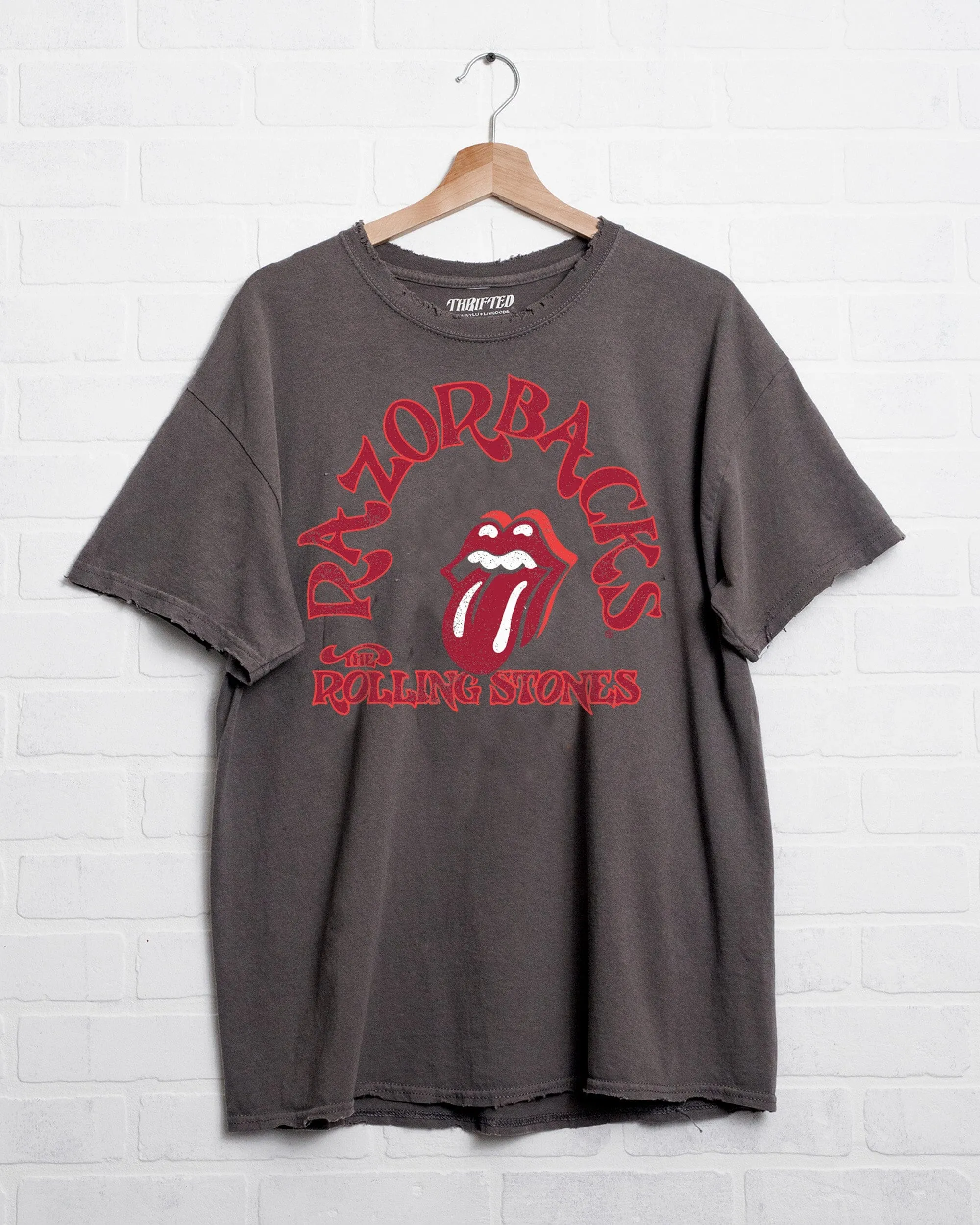 Rolling Stones Razorbacks Psych Charcoal Thrifted Tee