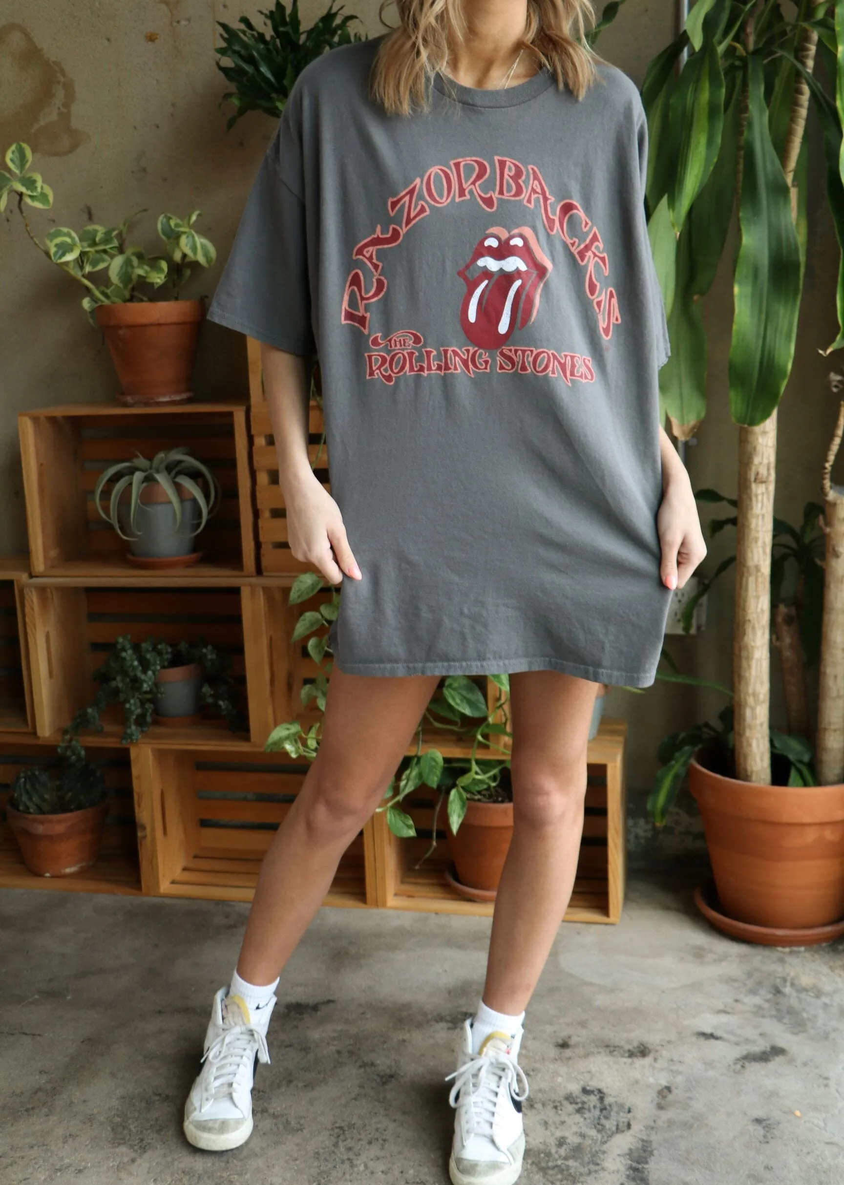 Rolling Stones Razorbacks Psych Charcoal Thrifted Tee