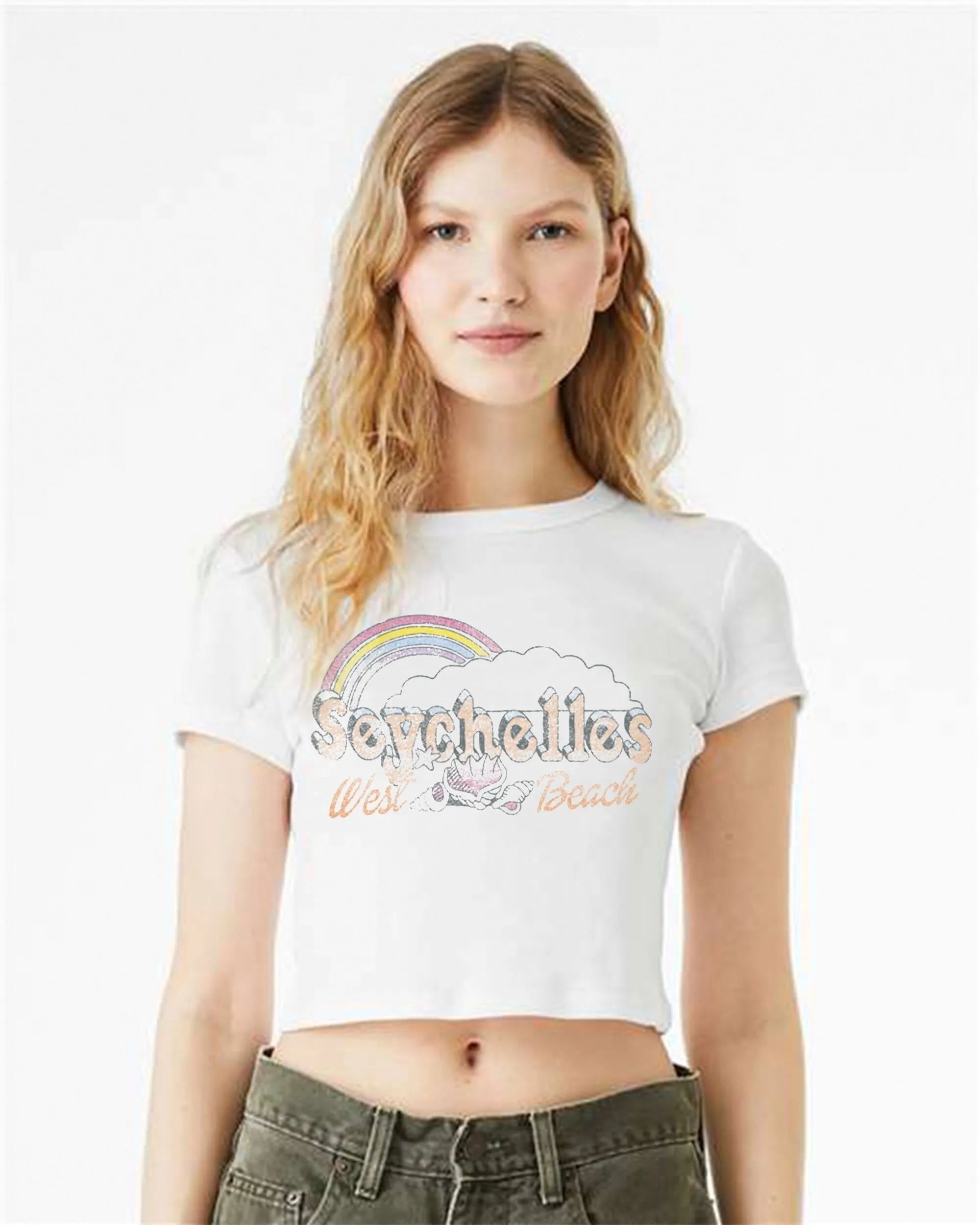 Seychelles White Micro Cropped Tee