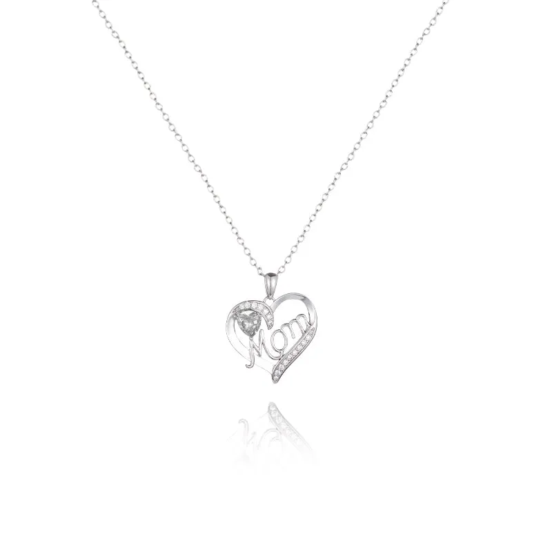 Siciry To My Loving Mom-Love Heart Necklace