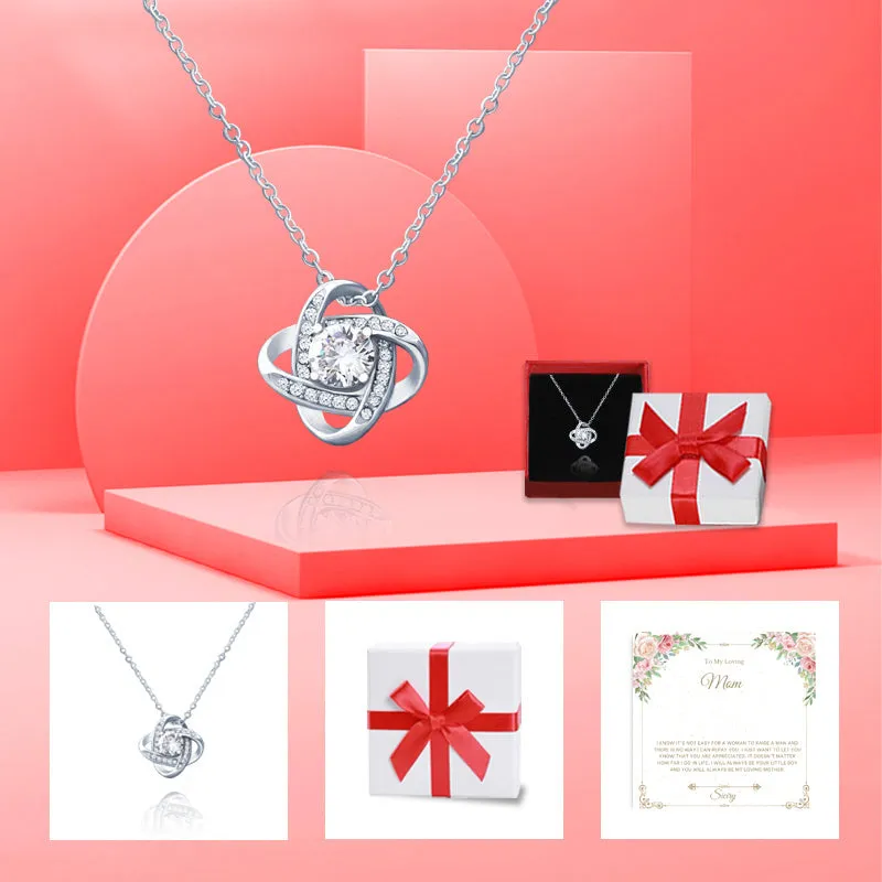 Siciry To My Loving Mom-Love Heart Necklace