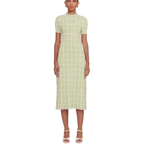 Staud Heli Moss Knit Midi Dress