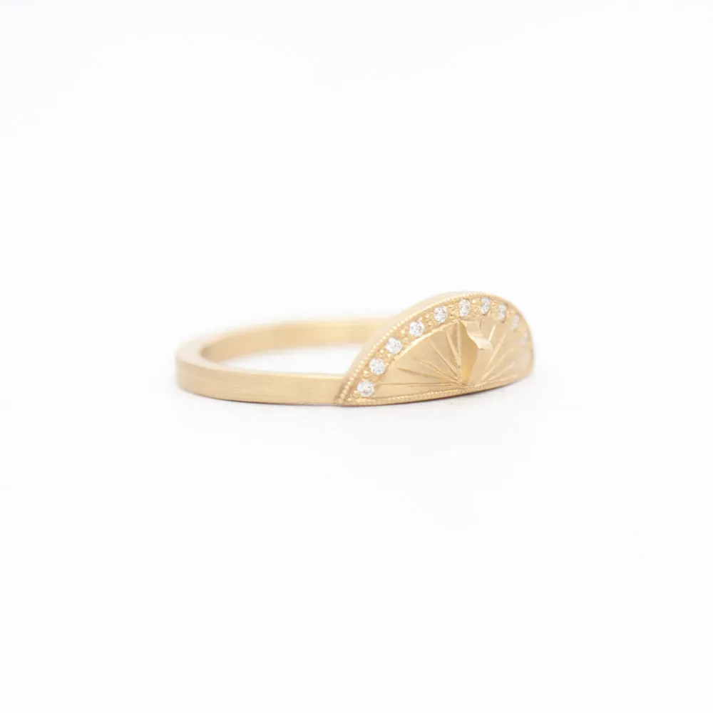 Sundial Pavé Stacker Ring