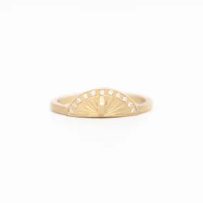 Sundial Pavé Stacker Ring