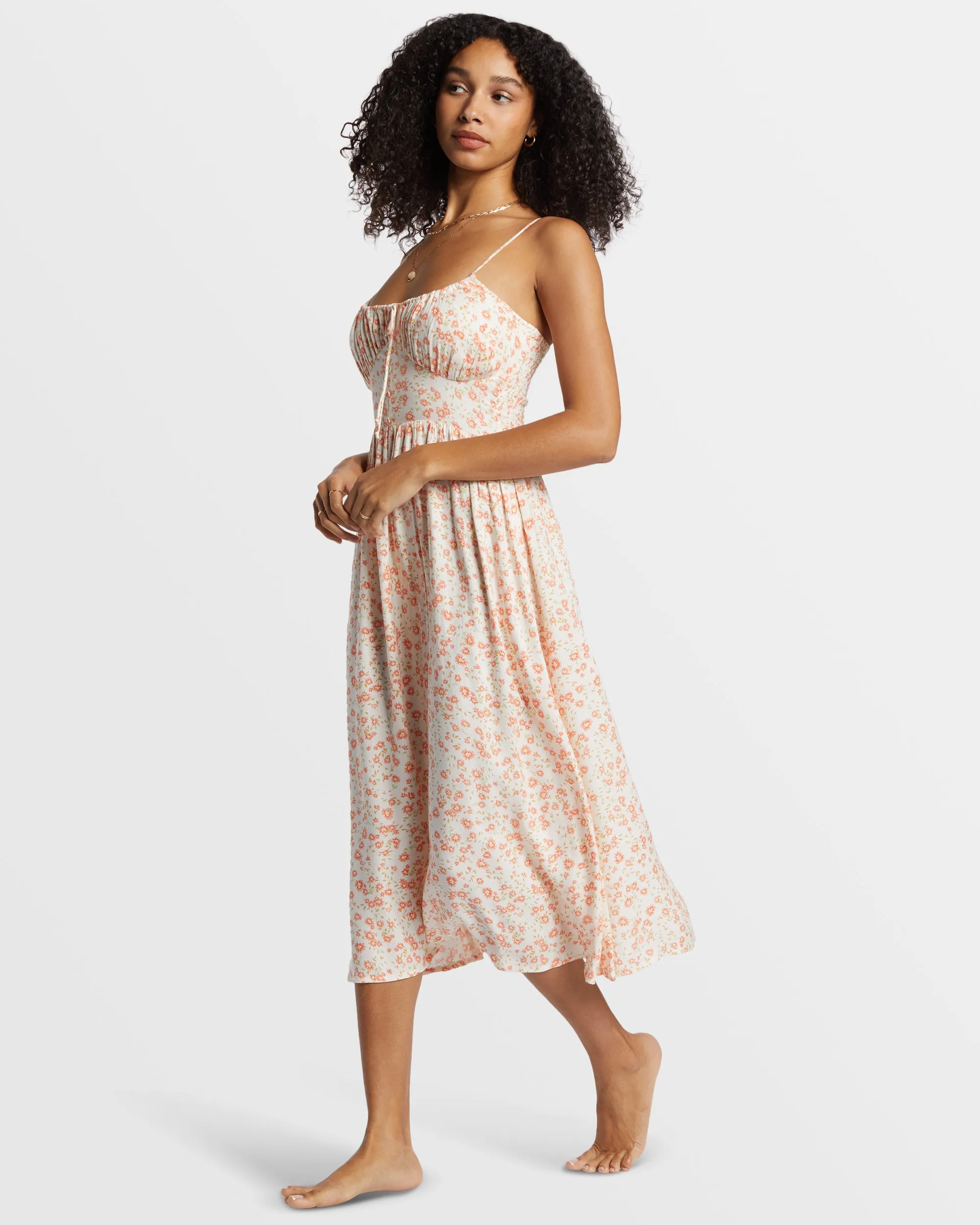 Texas Beach Midi Dress - White Cap