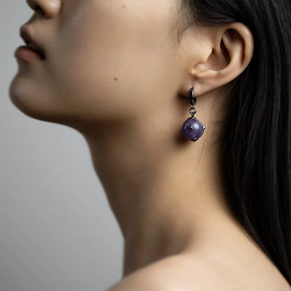 Thistle Amethyst earring