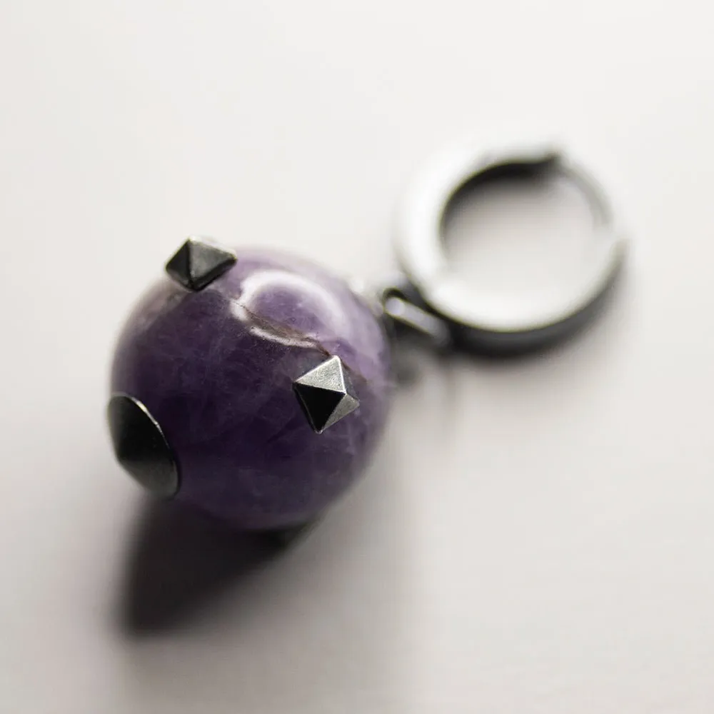 Thistle Amethyst earring