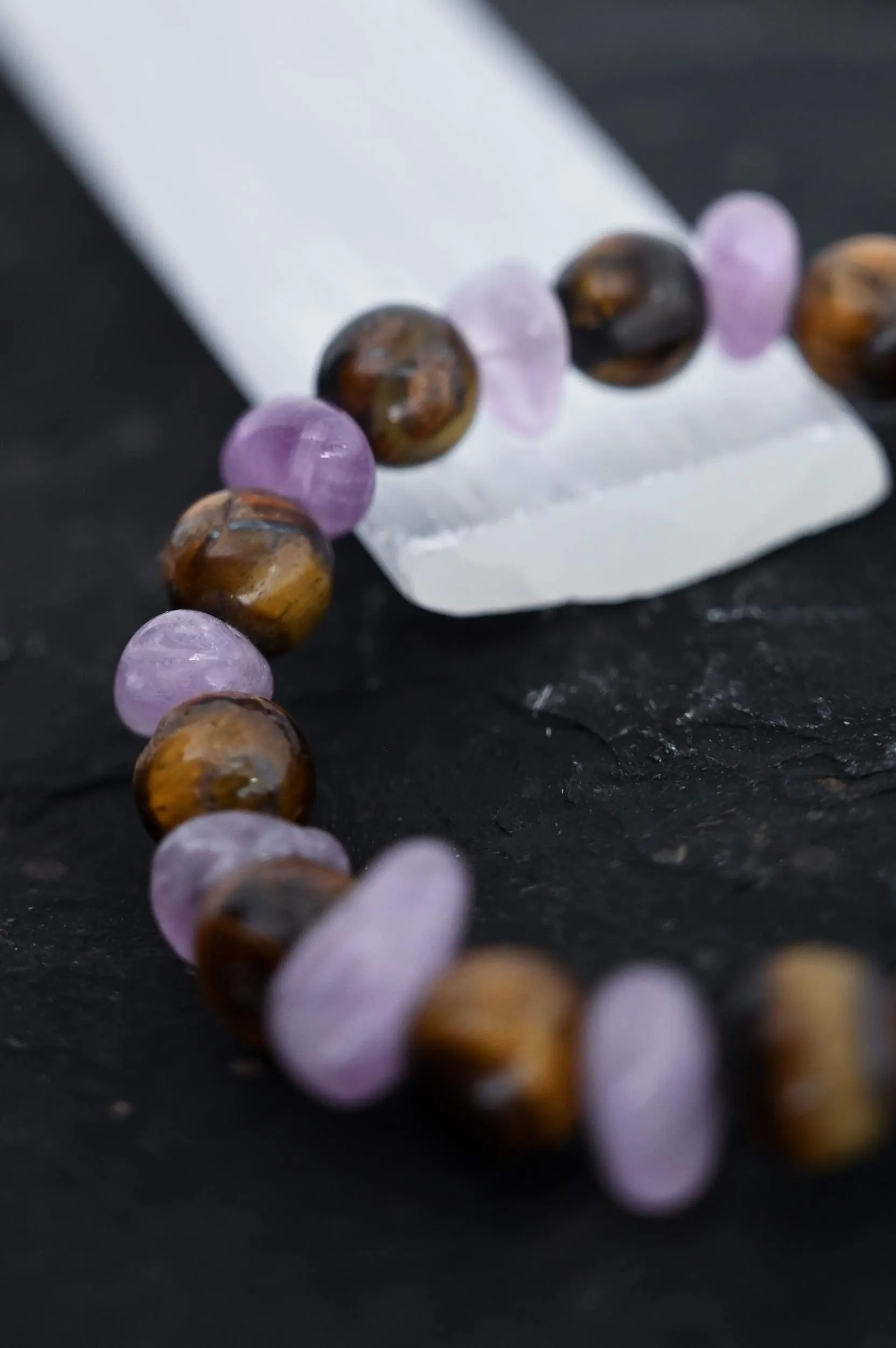 Tigers Eye & Amethyst Highest Self Bracelet