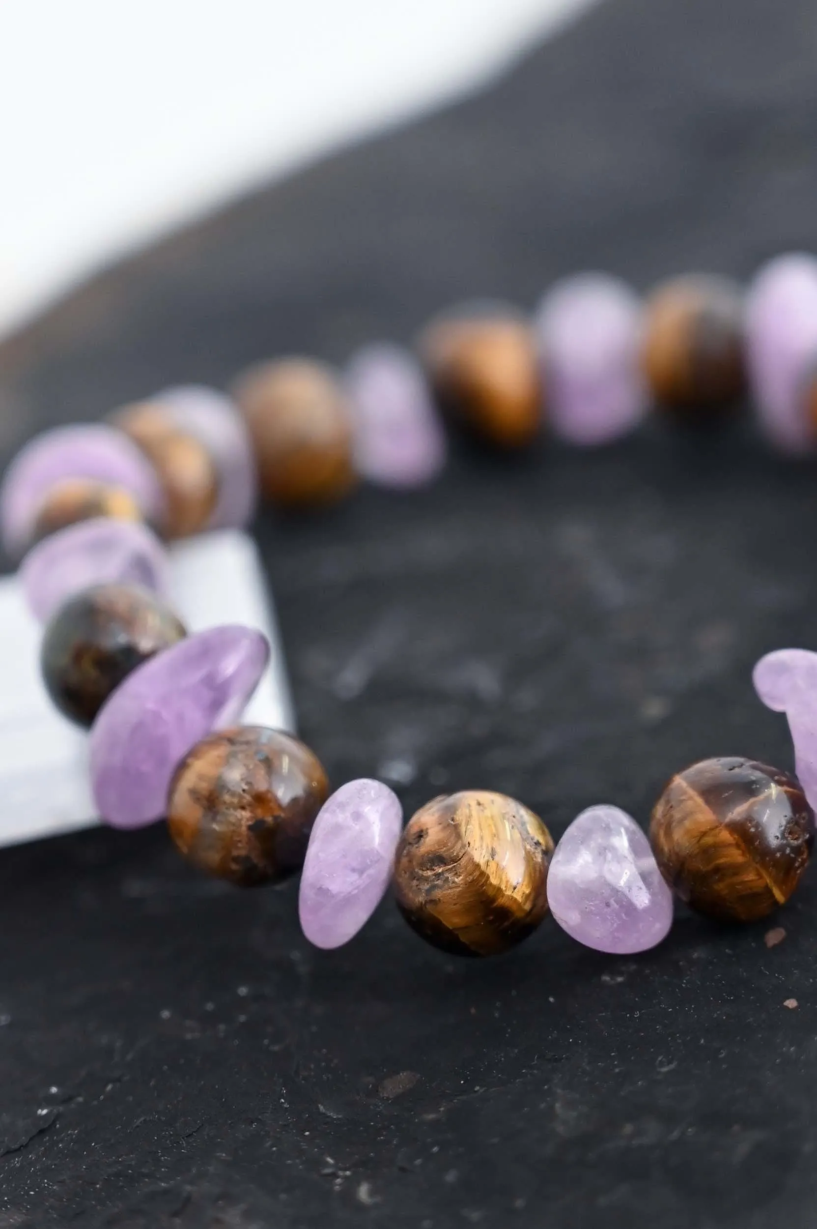 Tigers Eye & Amethyst Highest Self Bracelet