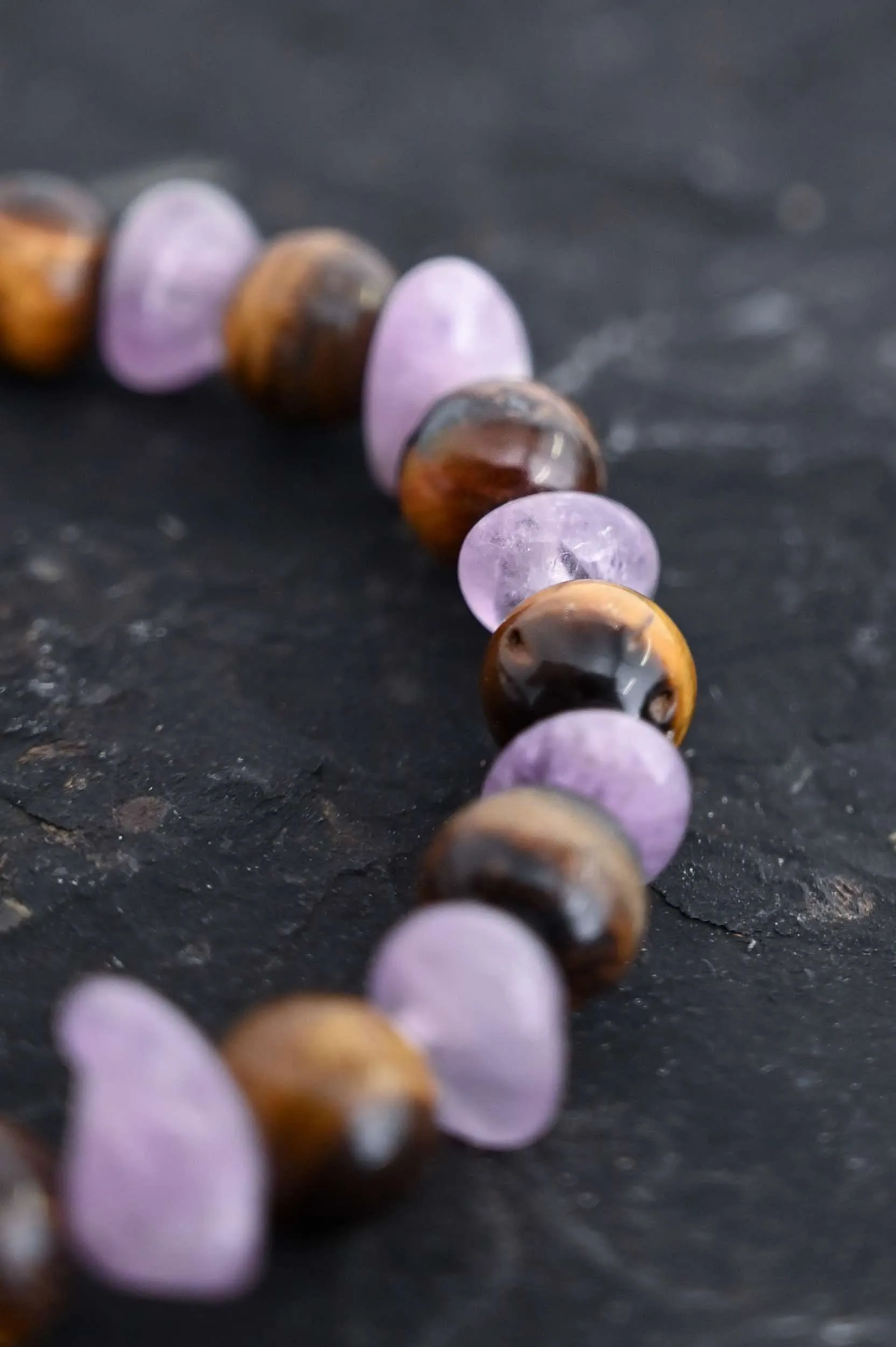 Tigers Eye & Amethyst Highest Self Bracelet