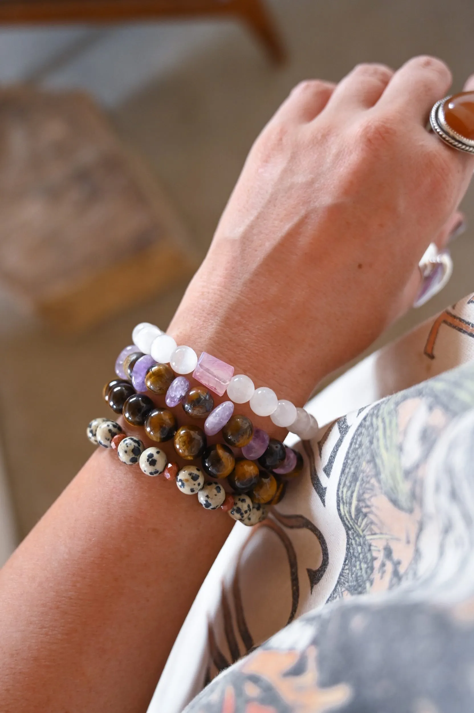 Tigers Eye & Amethyst Highest Self Bracelet