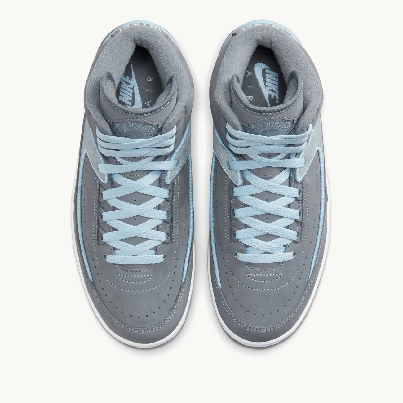 WOMENS AIR JORDAN 2 RETRO COOL GREY ICE BLUE WHITE