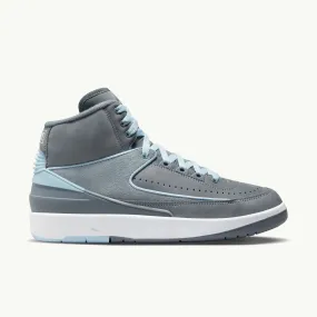 WOMENS AIR JORDAN 2 RETRO COOL GREY ICE BLUE WHITE